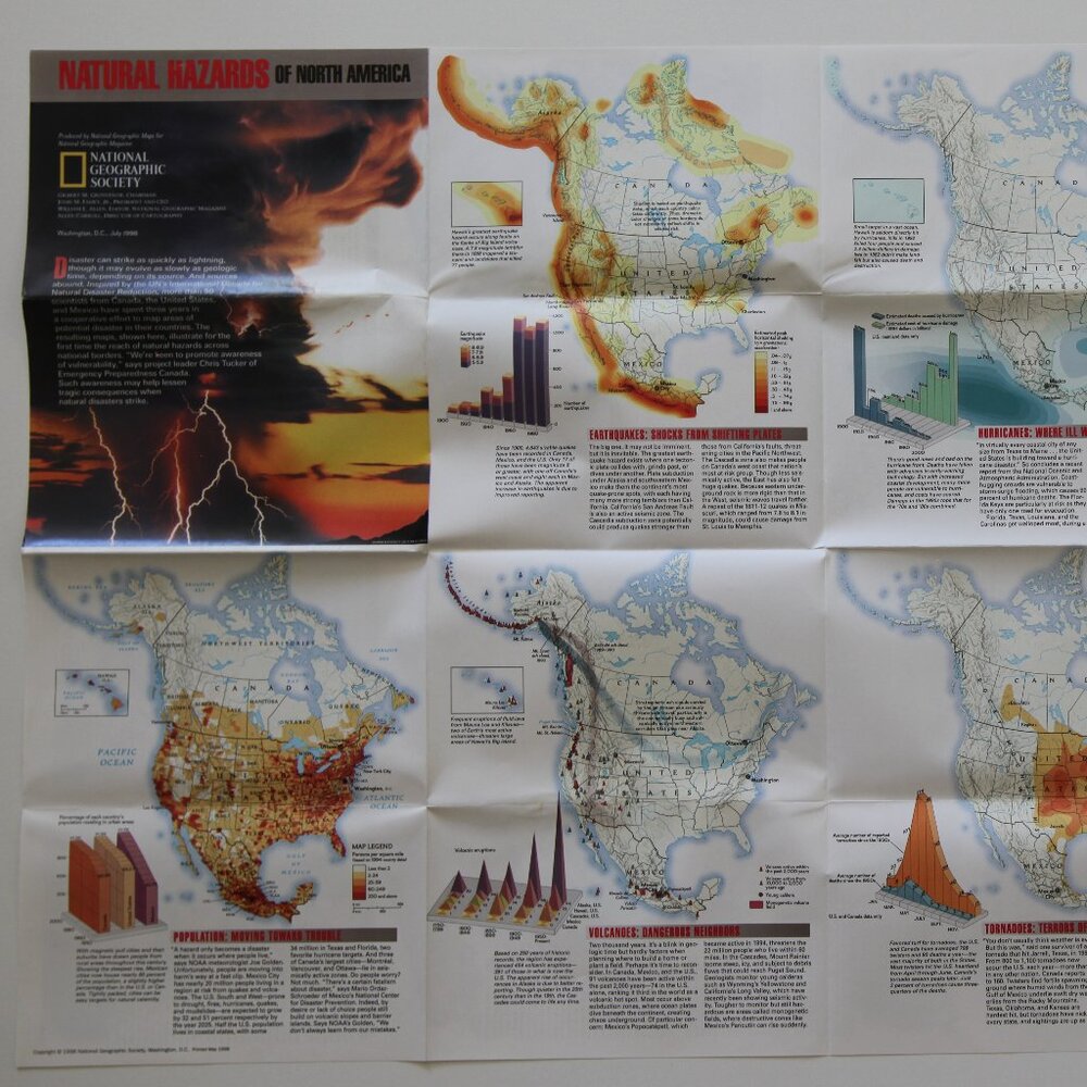 National Geographic "Natural Hazards of North America"' / 'Great Disasters."